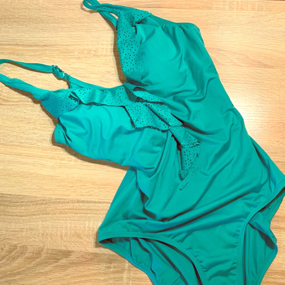 Laser cut Ruffle Swimsuit